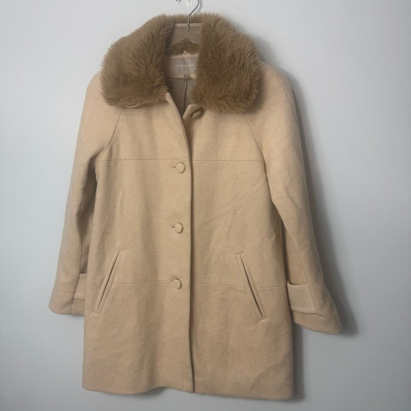 Banana Republic Jackets & Blazers - Banana Republic wool blend fur collard coat size small